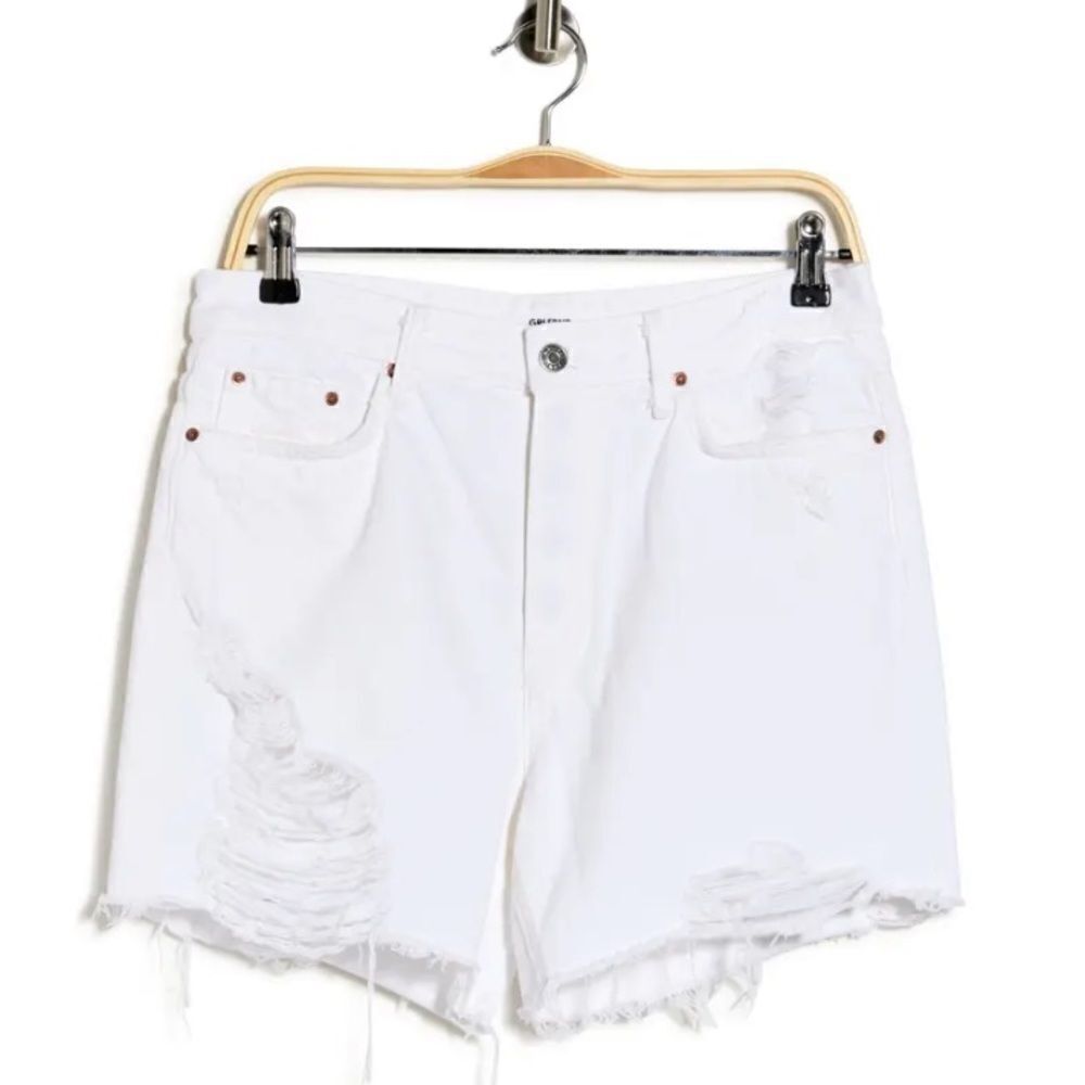 GRLFRND White Distressed Shorts! 